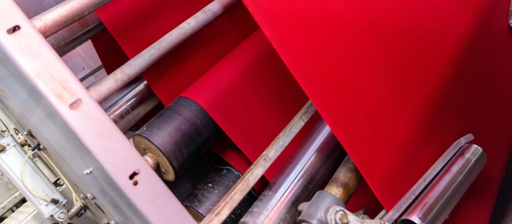 Finishing machine on the RTS Textiles production floor